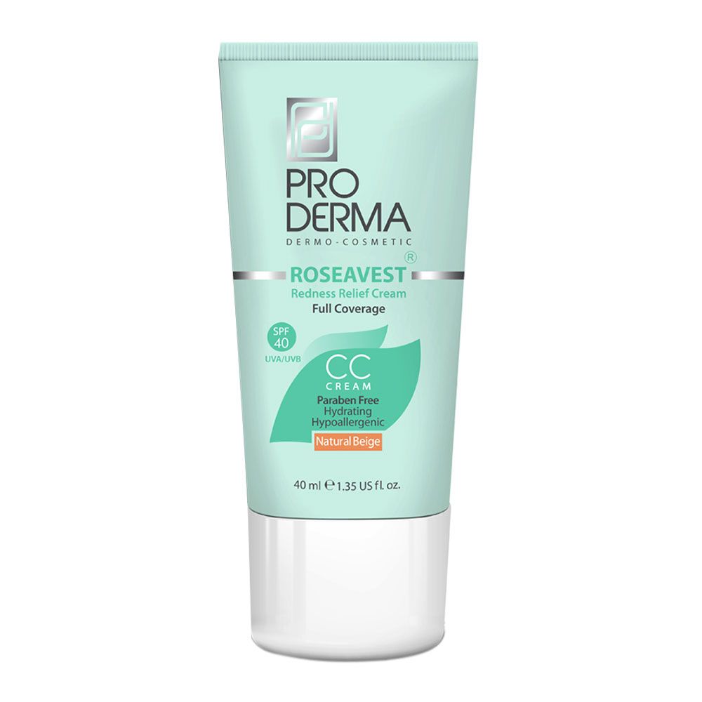 کرم مرطوب کننده رنگی SPF40 بژ طبیعی پوست معمولی و حساس پرودرما